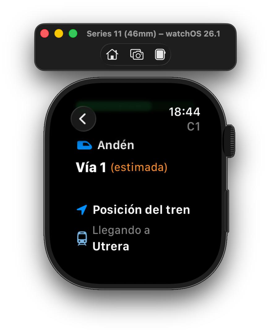 Train position tracking with platform info